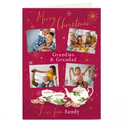 Card Factory Photo Christmas Card - Teapot & Cups