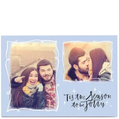 Card Factory Photo Christmas Card - Tis The Season Blue