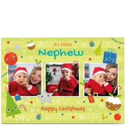 New Photo Christmas Card - To A Special, Green Christmas|Photo