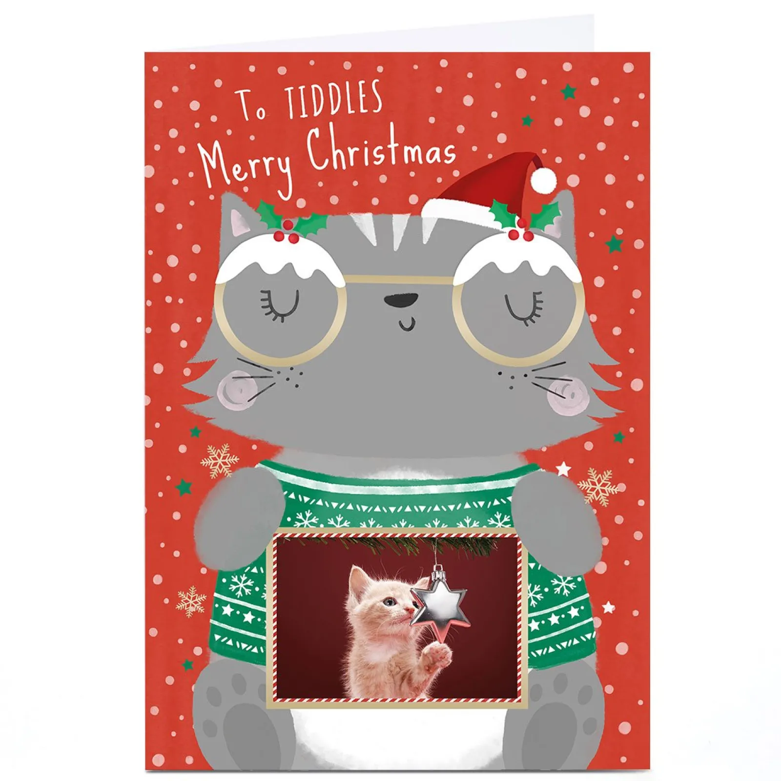 Online Photo Christmas Card - To The Cat Cartoon Christmas|Photo