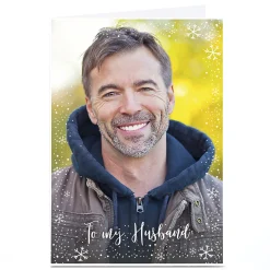 New Photo Christmas Card - To My Husband Christmas|Photo