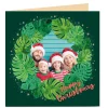 Card Factory Photo Christmas Card - Wreath Of Leaves