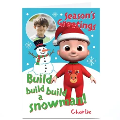 Discount Photo CoComelon Christmas Card - Build Build Build a Snowman! Tv & Film|Christmas
