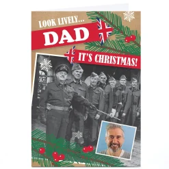 Card Factory Photo Dad's Army Christmas Card - Look Lively