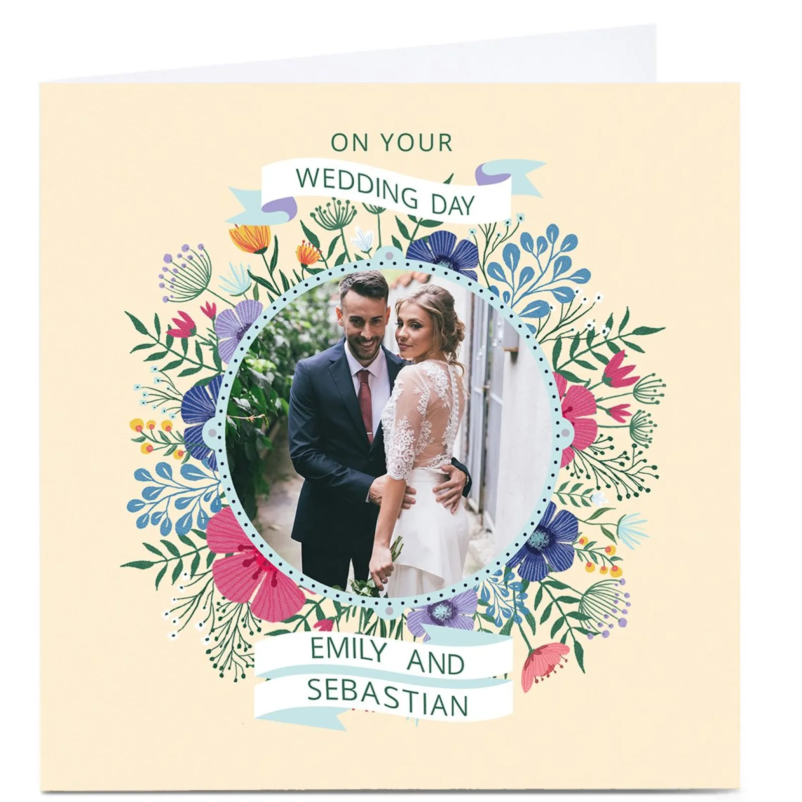 Card Factory Photo Dalia Clark Wedding Card - Floral
