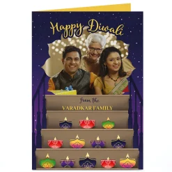 Online Photo Diwali Card - Stairs & Candles Photo