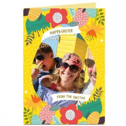 New Photo Easter Card - Funky Yellow, From The Family Photo