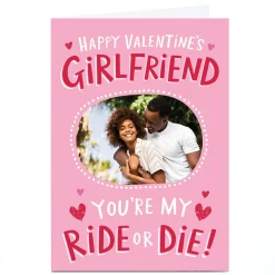Photo Ebony Newton Valentine's Day Card - Girlfriend Ride or Die! Photo
