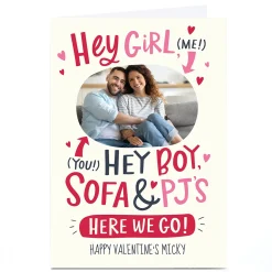 Card Factory Photo Ebony Newton Valentine's Day Card - Hey Girl! Hey Boy!