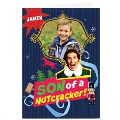 Card Factory Photo Elf Christmas Card - Son of a Nutcracker!