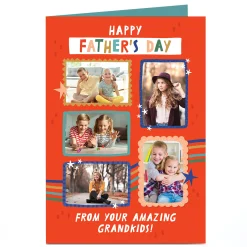 Card Factory Photo Father's Day Card - 5 Photo From Your Amazing Grandkids