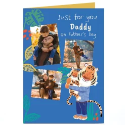 Card Factory Photo Father's Day Card - Big Tiger Little Tiger, 3 Photos