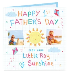Card Factory Photo Father's Day Card - First Father's Day, Sunshine