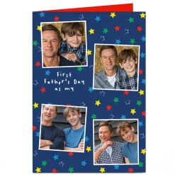 Hot Photo Father's Day Card - First Father's Day As My Daddy Stars Personalised Canvas & Wall Art|Photo Prints & Wall Art