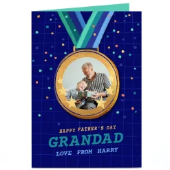 Card Factory Photo Father's Day Card - Gold Medal