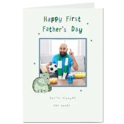 Card Factory Photo Father's Day Card - Happy First Father's Day Tortoise