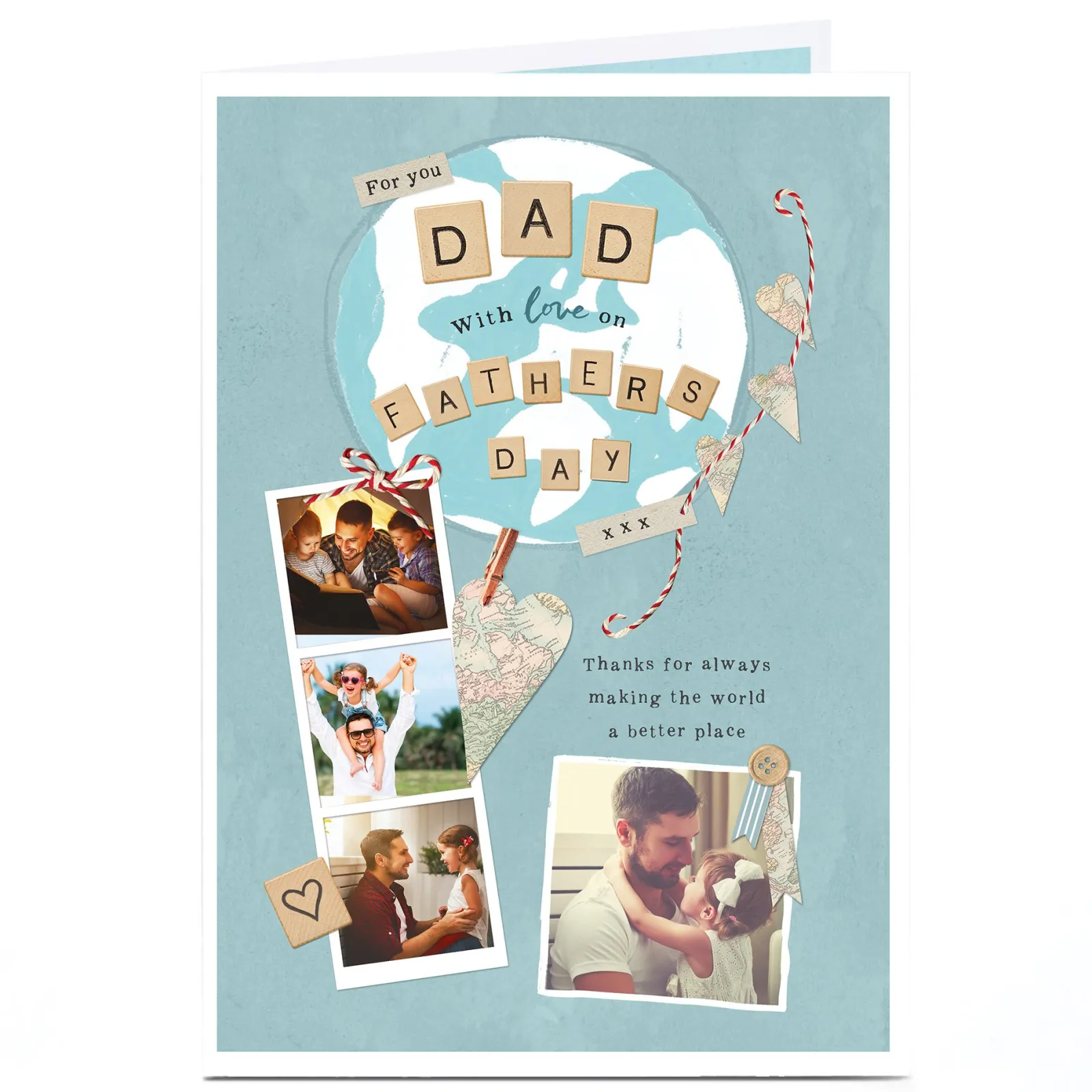 Best Photo Father's Day Card - Picture Collage Father's Day|Photo