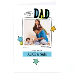 Outlet Photo Father's Day Card - Polaroid With Stars Father's Day|Photo