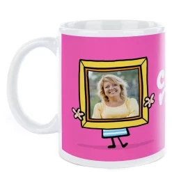 Card Factory Photo Fruitloops Mug - Cheesy Mug, Pink