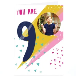 Discount Photo Hello Munki Birthday Card - Age 9 Kids For Granddaughter|For Daughter