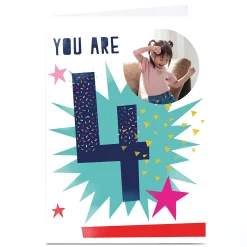 Kids Card Factory Photo Hello Munki Birthday Card - You Are 4
