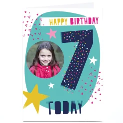 Kids Card Factory Photo Hello Munki 7th Birthday Card