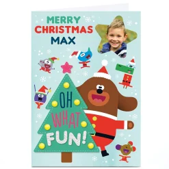 Card Factory Photo Hey Duggee Christmas Card - Oh What Fun