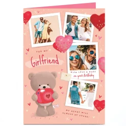 Photo Hugs Bear Birthday Card - Always Be Yours For Girlfriend|Photo