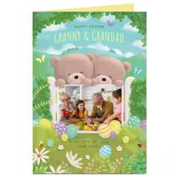 Discount Photo Hugs Bear Easter Card - Bear Couple Fence Photo