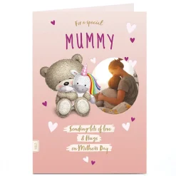 Card Factory Photo Hugs Bear Mother's Day Card - Lots Of Love