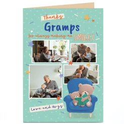 Card Factory Photo Hugs Father's Day Card - Always Making Me Smile, Gramps