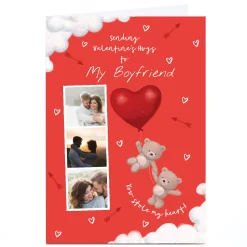 Best Photo Hugs Valentine's Day Card - Stole My Heart, Boyfriend Photo