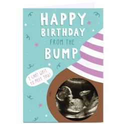 Clearance Photo Jess Moorhouse Birthday Card - From The Bump, Can't Wait to Meet You For Dad|For Mum
