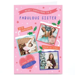 Photo Jess Moorhouse Christmas Card - Up to Snow Good Pink, Sister Christmas|Photo
