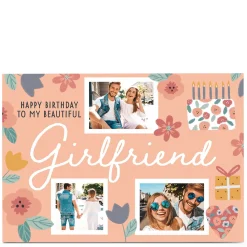 Clearance Photo Juniper & Rose Birthday Card - Girlfriend For Girlfriend|Photo