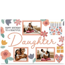 Kids Card Factory Photo Juniper & Rose Birthday Card - Daughter