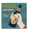 Card Factory Photo Kerry Spurling Birthday Card - Cheers Beer Bottle, Any Name