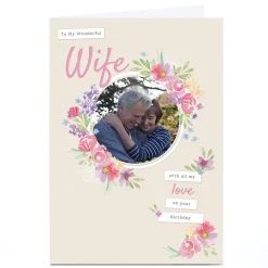 Card Factory Photo Kerry Spurling Birthday Card - Wonderful Wife