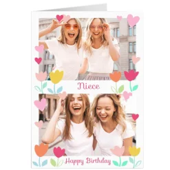 Hot Photo Kerry Spurling Birthday Card - Tulips & Hearts, Niece For Niece|Photo