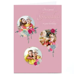 Best Photo Kerry Spurling Card - Round Floral Frames For Grandma|Photo