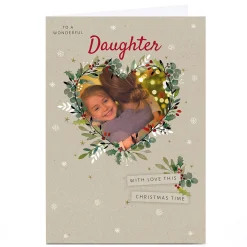 Card Factory Photo Kerry Spurling Christmas Card - Floral Heart