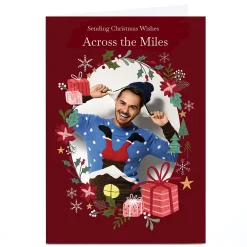 Card Factory Photo Kerry Spurling Christmas Card - Gifts and Holly, Across The Miles