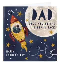 Card Factory Photo Kerry Spurling Father's Day Card - Dad Moon & Back