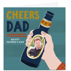 Card Factory Photo Kerry Spurling Father's Day Card - Cheers Dad Beer Bottle