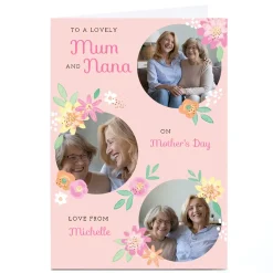 Card Factory Photo Kerry Spurling Mother's Day Card - Pink and Floral, To a Lovely