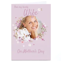 Card Factory Photo Kerry Spurling Mother's Day Card - Wife, Swans