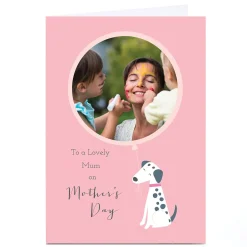 Card Factory Photo Klara Hawkins Mother's Day Card - Dog & Balloon