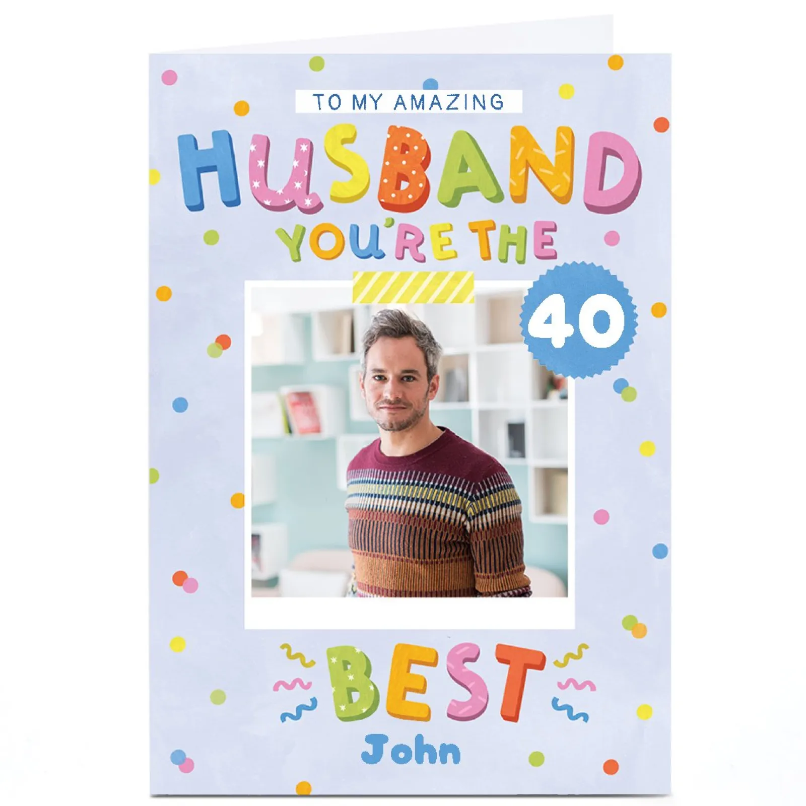 BOY Card Factory Photo Lemon & Sugar Birthday Card - You're the Best Husband, Editable Age