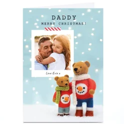 Best Photo Lemon & Sugar Christmas Card - Daddy, Felted Bears Christmas|Photo