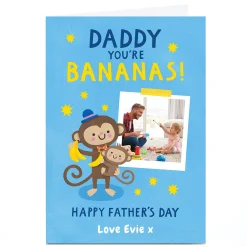 Card Factory Photo Lemon & Sugar Father's Day Card - You're Bananas, Daddy